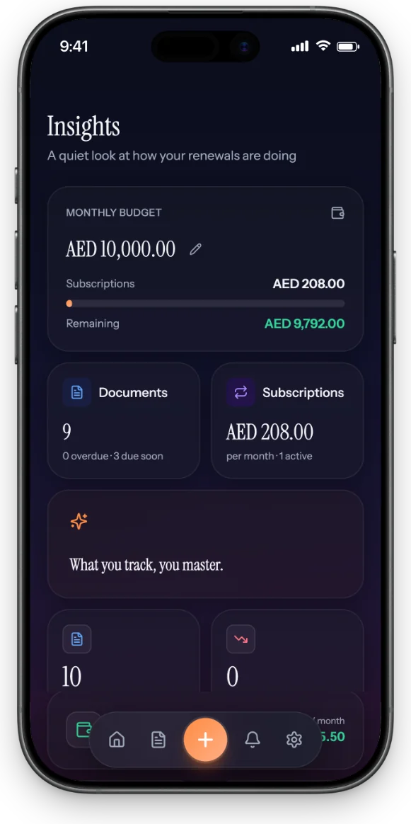 AheadTime insights dark iPhone mockup