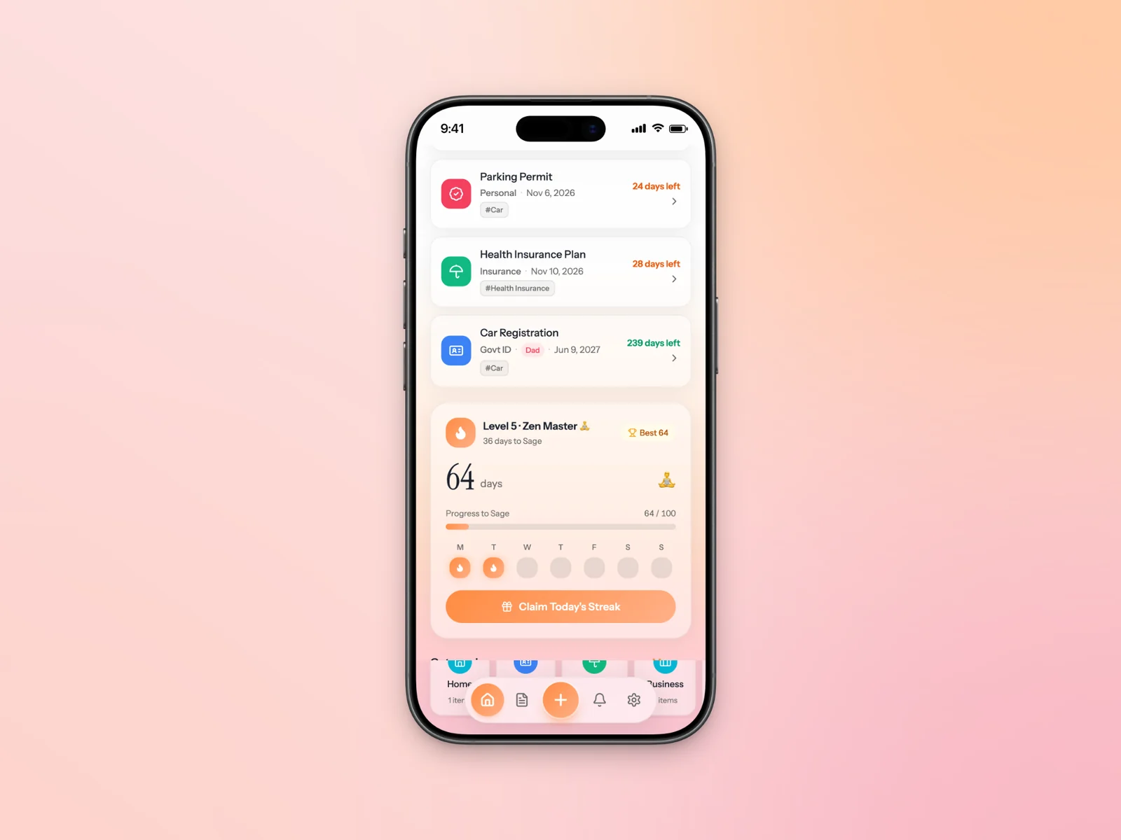 AheadTime streak feature mockup